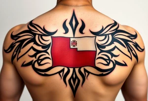A Czech flag designed as a tribal tattoo tattoo idea