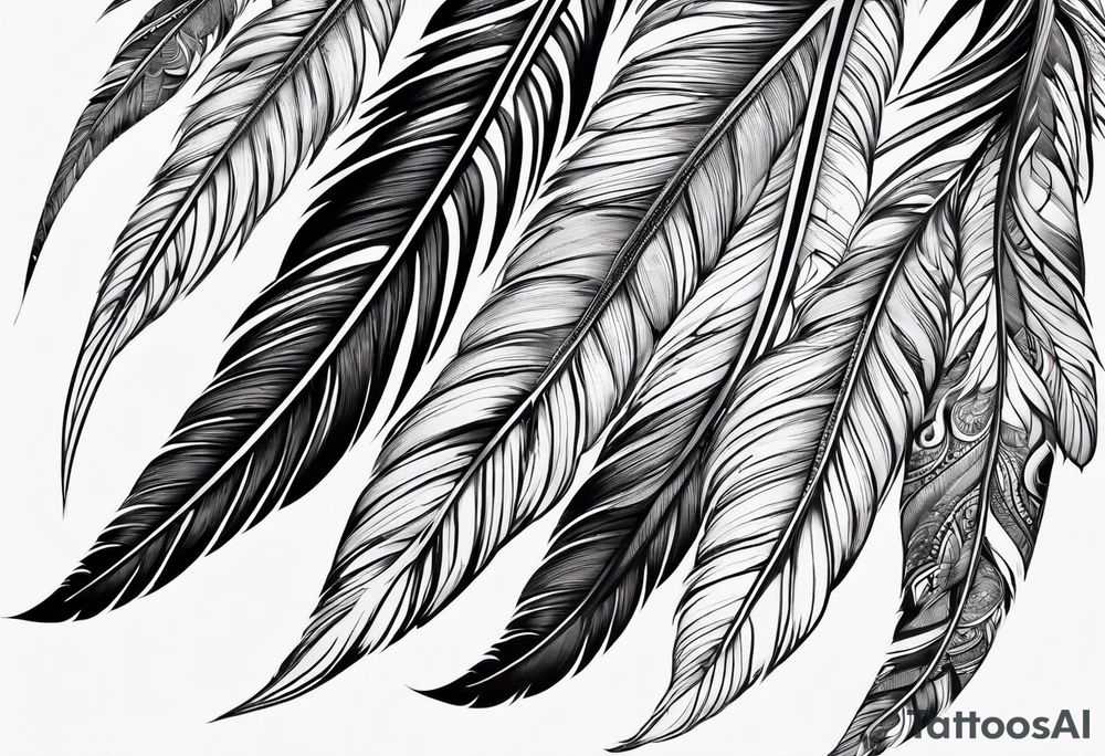 Feather turning into birds tattoo idea