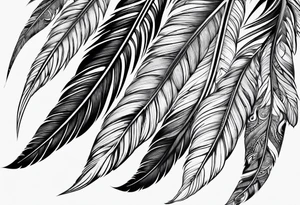 Feather turning into birds tattoo idea