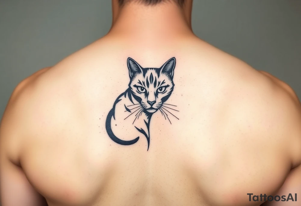 black cat tattoo idea
