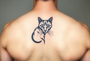 black cat tattoo idea