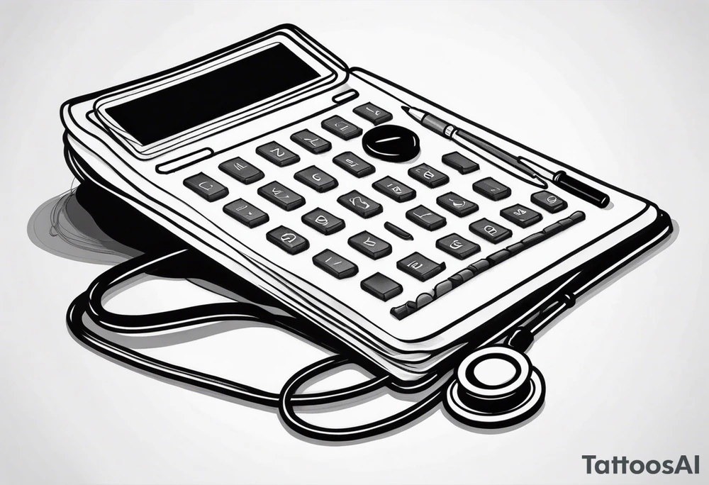 CALCULATOR
, STETHOSCOPE tattoo idea