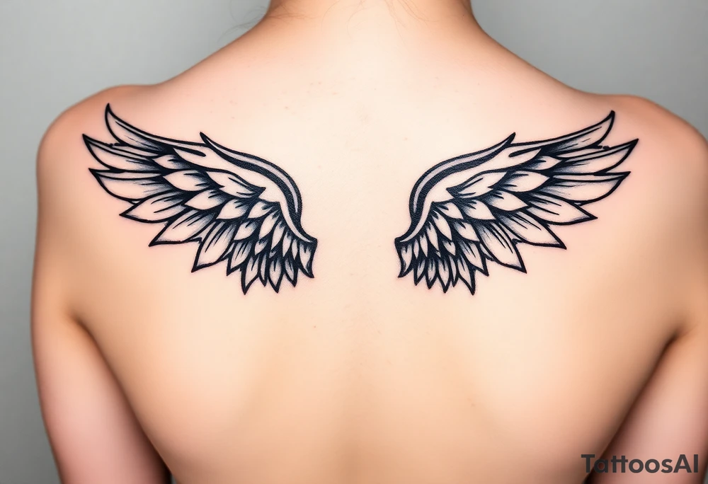 gothic wings tattoo idea