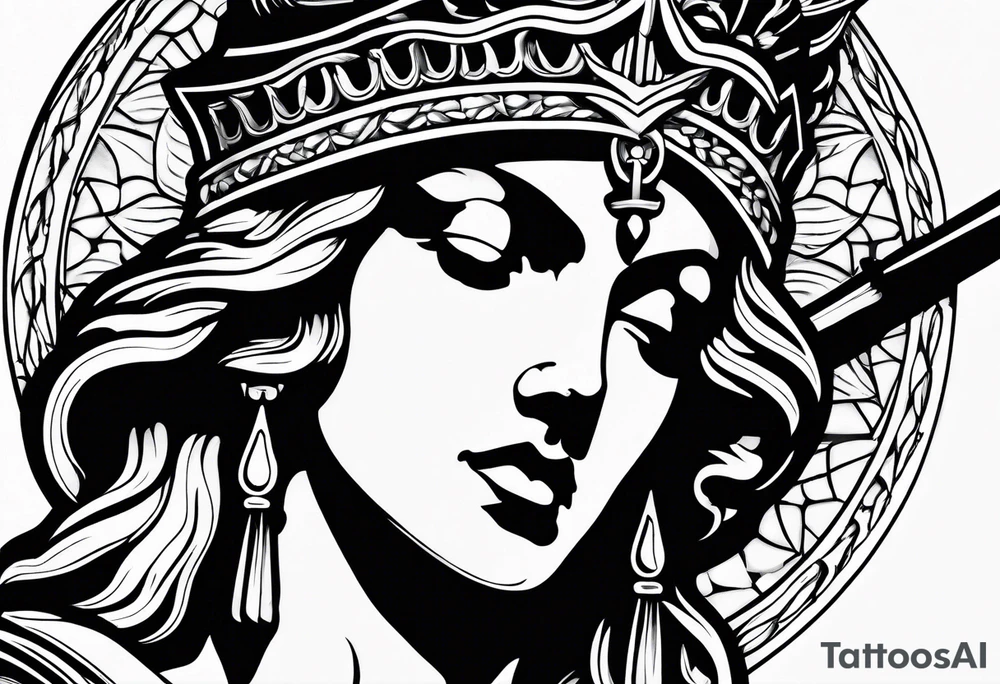 lady justice tattoo idea