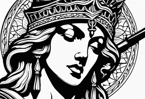 lady justice tattoo idea