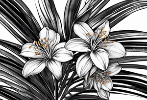 Orange blossom palm trees oranges tattoo idea