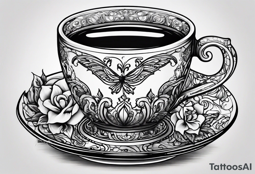 A cup of music in the morning tattoo idea