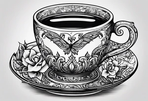A cup of music in the morning tattoo idea