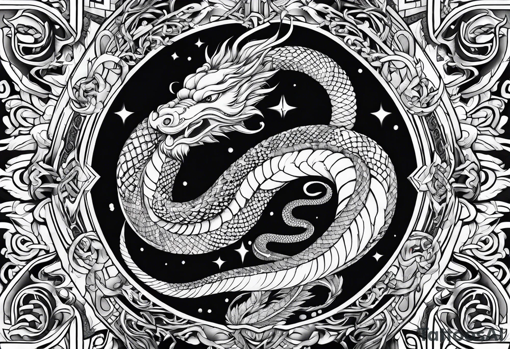Almighty Serpent and Almighty Jesus tattoo idea