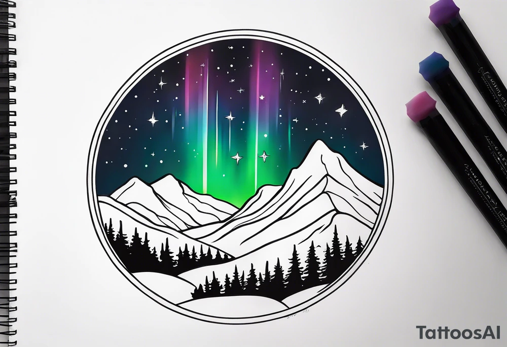Northern lights tattoo idea