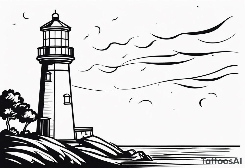 lighthouse tattoo idea