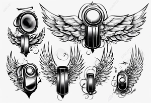 speaker wings tattoo idea
