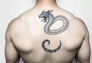 Mythical serpent tattoo idea