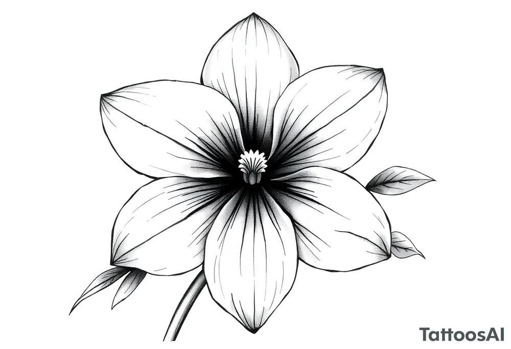 Large Narcissus flower tattoo idea