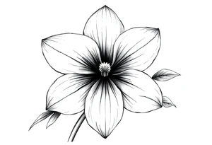 Large Narcissus flower tattoo idea