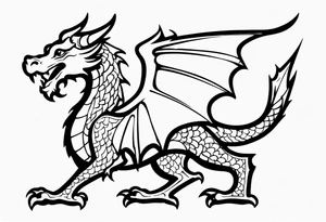 Welsh dragon tattoo idea