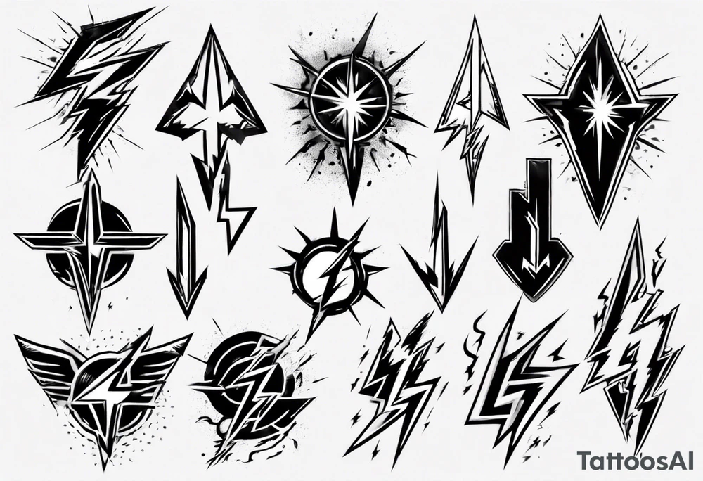 Lighting bolts tattoo idea