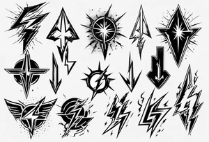 Lighting bolts tattoo idea
