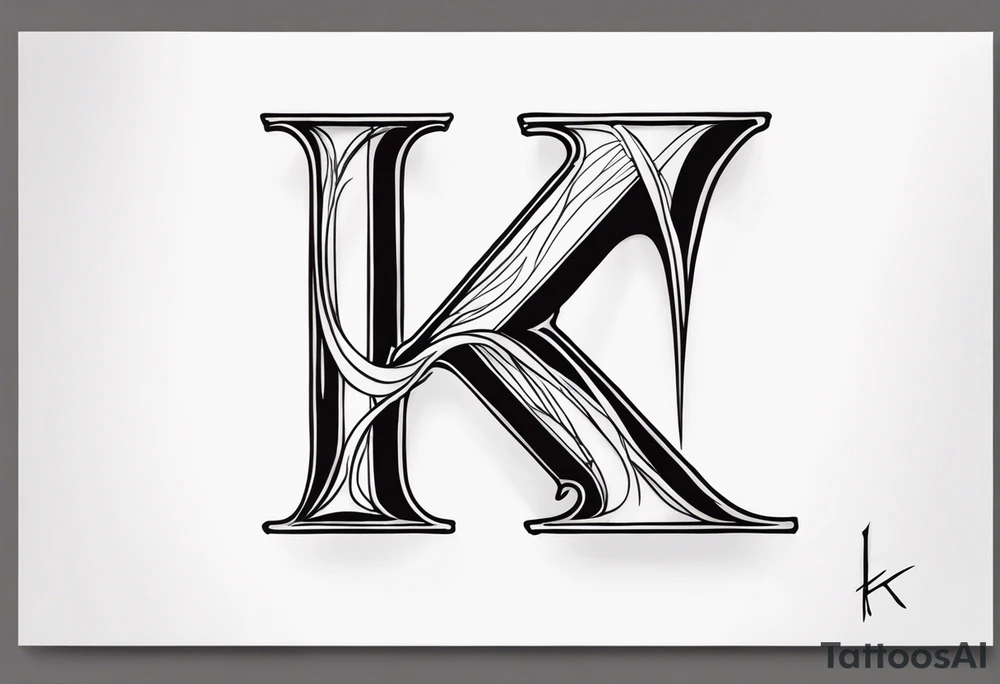 letter K tattoo idea