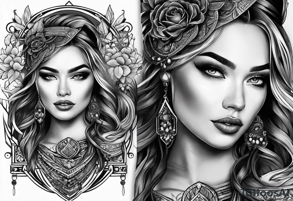 Romy Aliah with forrest tattoo idea