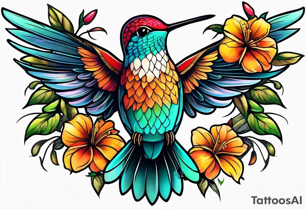 hummingbird tattoo idea