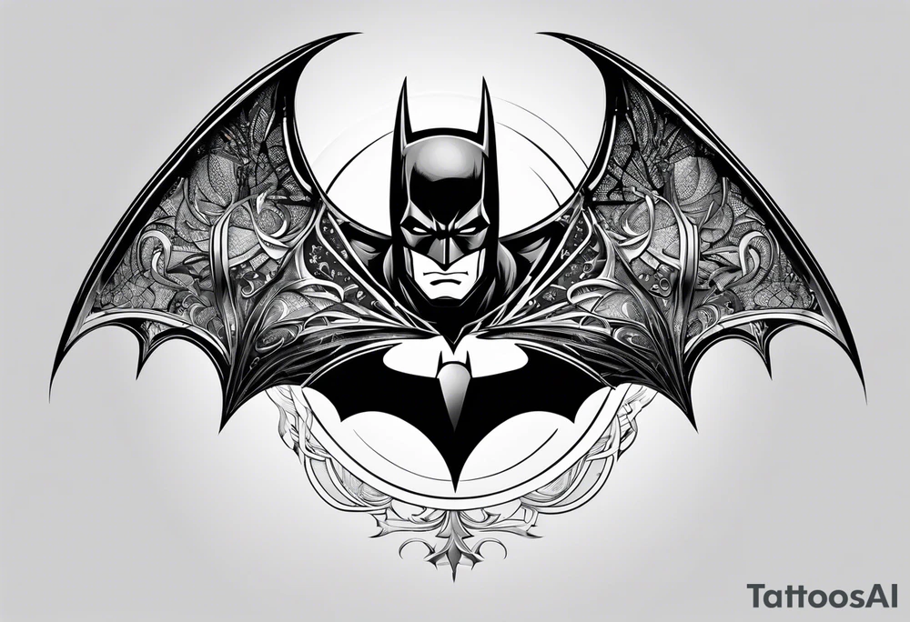 Batman symbol edgy tattoo idea