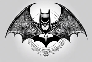 Batman symbol edgy tattoo idea