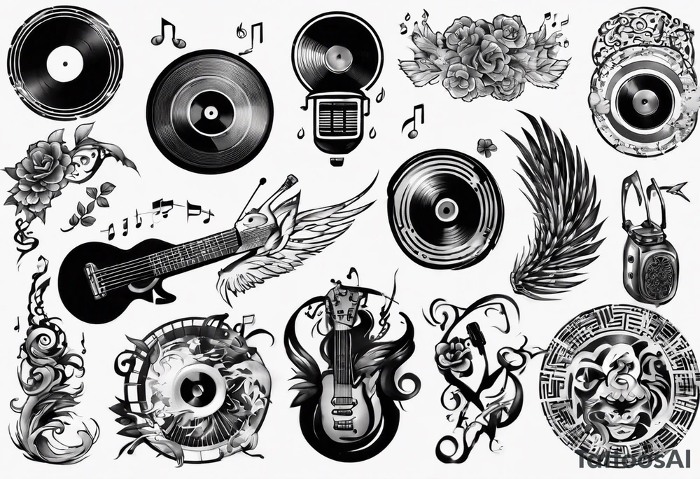 music sound tattoo idea