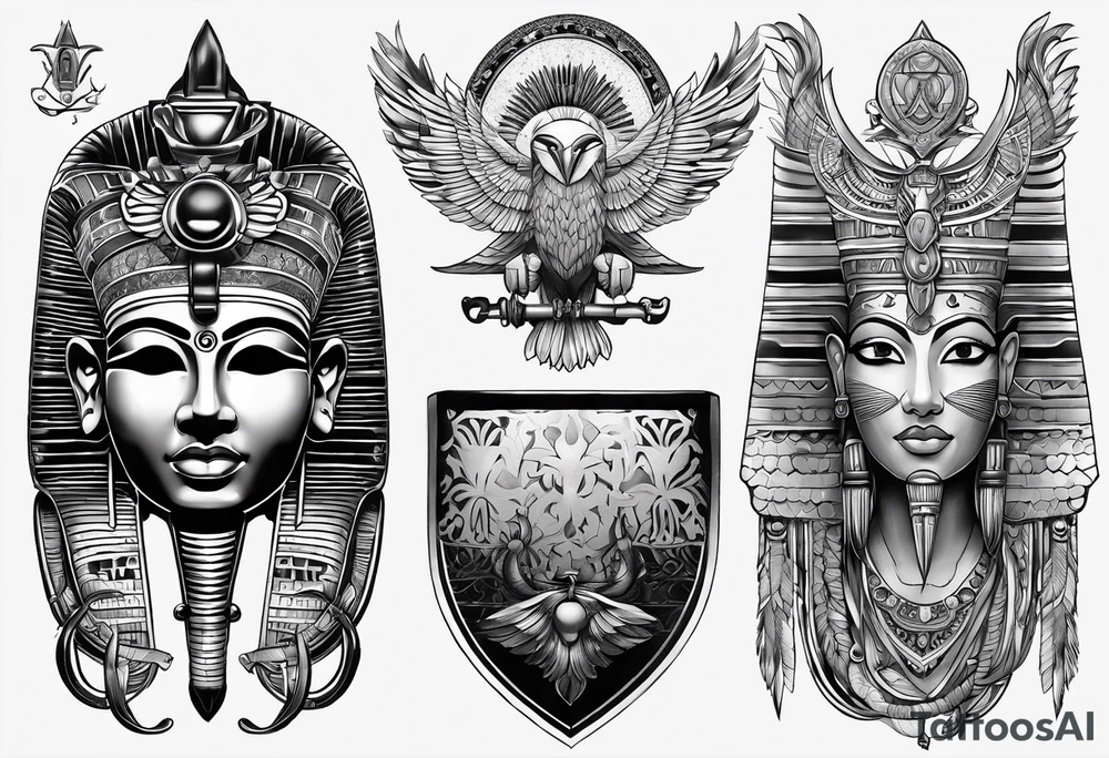 Écriture égyptienne avec un scarabée au milieu tattoo idea Écriture égyptienne avec un scarabée au milieu tattoo idea