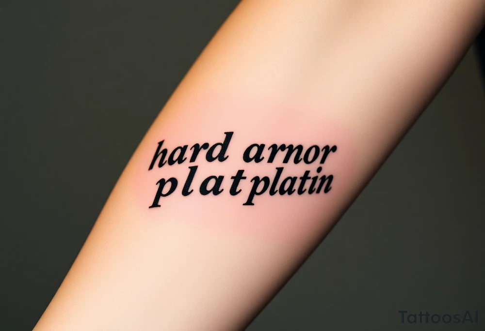 hard armor plating tattoo idea
