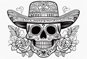 Mexico day of dead tattoo idea