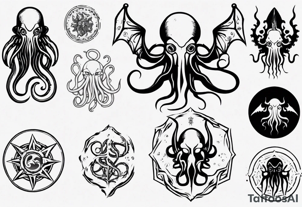 Cthulhu theme tattoo idea