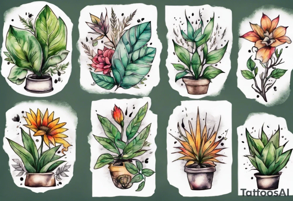 Word power on plants tattoo idea