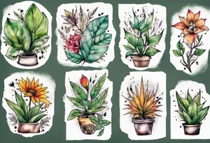 Word power on plants tattoo idea