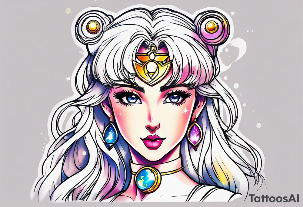 Need a tattoo sketch color on the arm theme sailor moon more tattoo idea