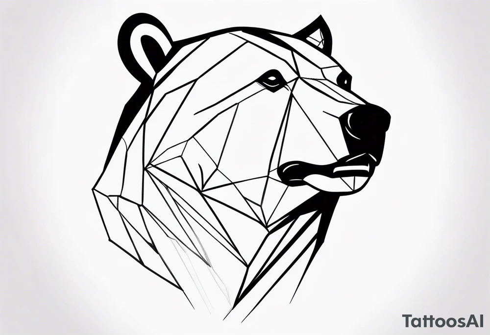 Invisible 
bear tattoo idea