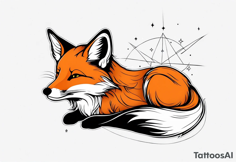 little fox look at the star tattoo idea