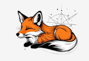 little fox look at the star tattoo idea