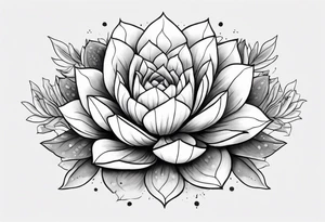 fine line. one big succulent in the middle. One smaller succulents on each side. Dots and floral
. Sternum tattoo grey scale shading tattoo idea