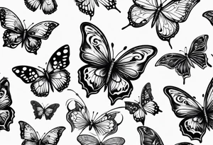 Butterflies tattoo idea