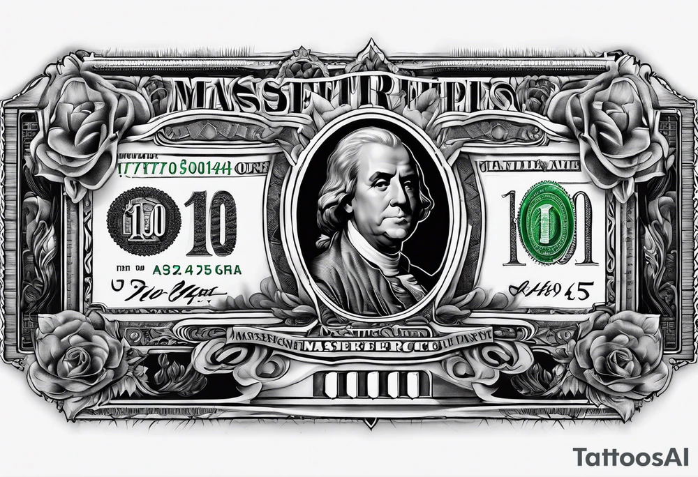 $100 Dollar bill tattoo idea