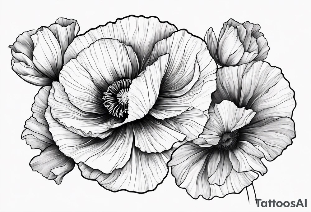 Poppy flower tattoo idea