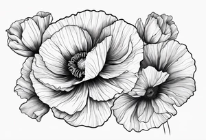 Poppy flower tattoo idea