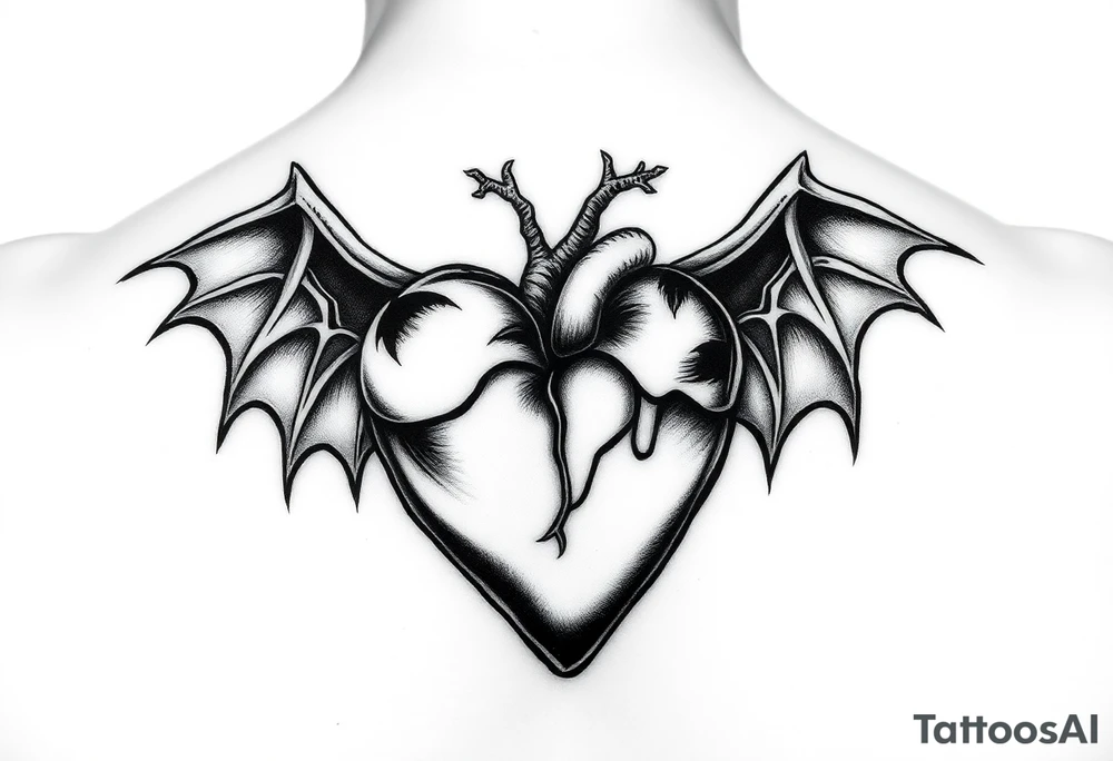 vampire heart tattoo idea