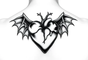 vampire heart tattoo idea