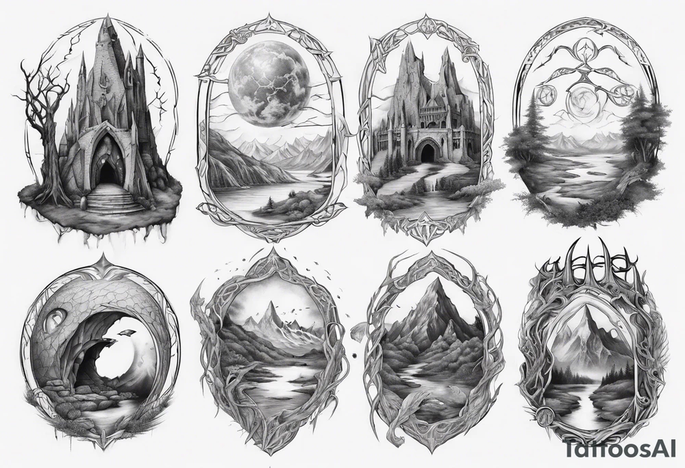 Middle Earth tattoo idea