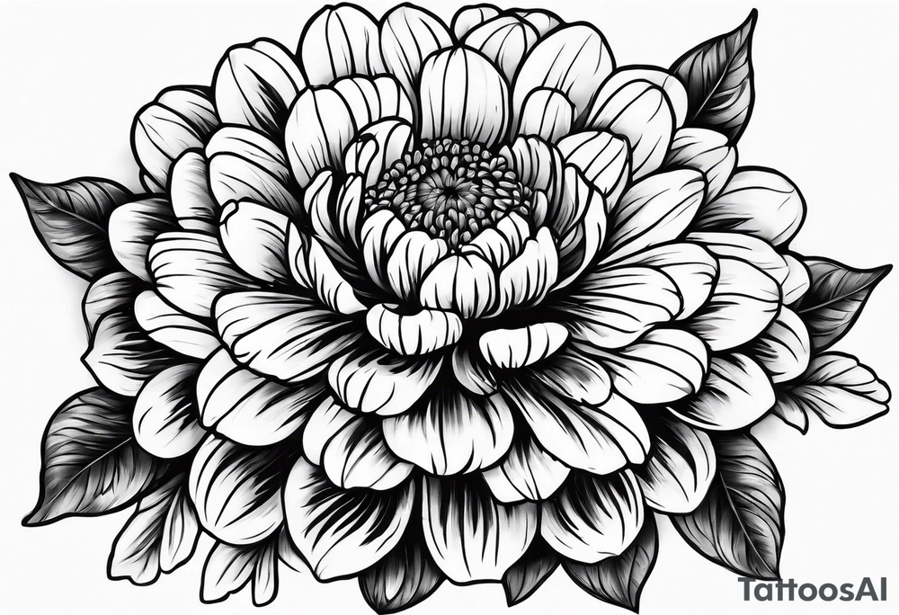 A stemless marigold tattoo idea