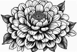 A stemless marigold tattoo idea