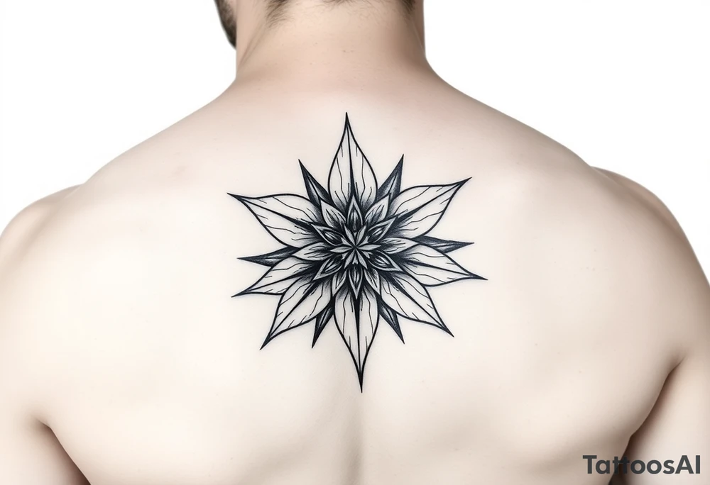 star flower tattoo idea