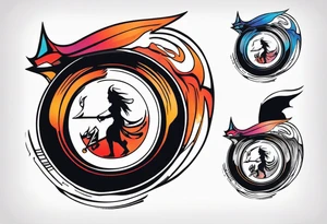 Vinyl music record + Fantasy + Warrior tattoo idea